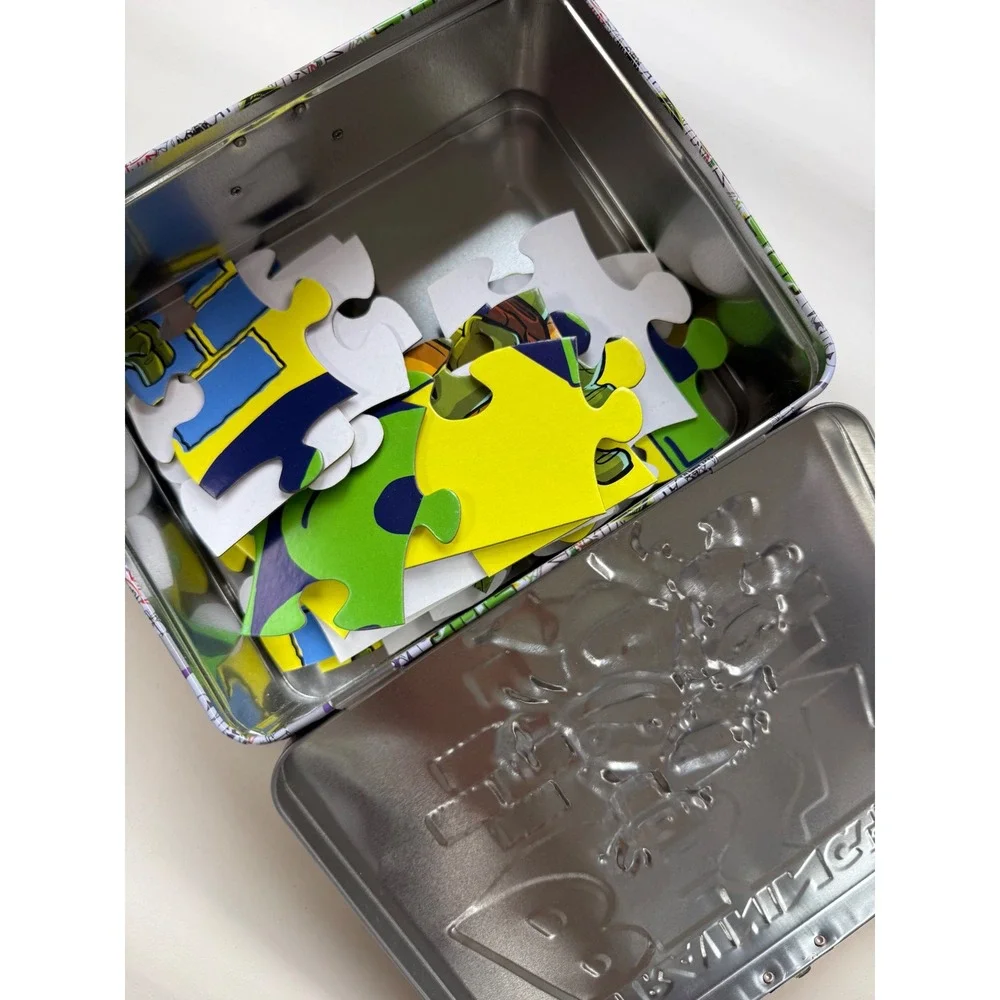 Teenage Mutant Ninja Turtles Metal Lunch Box and Jigsaw Puzzle